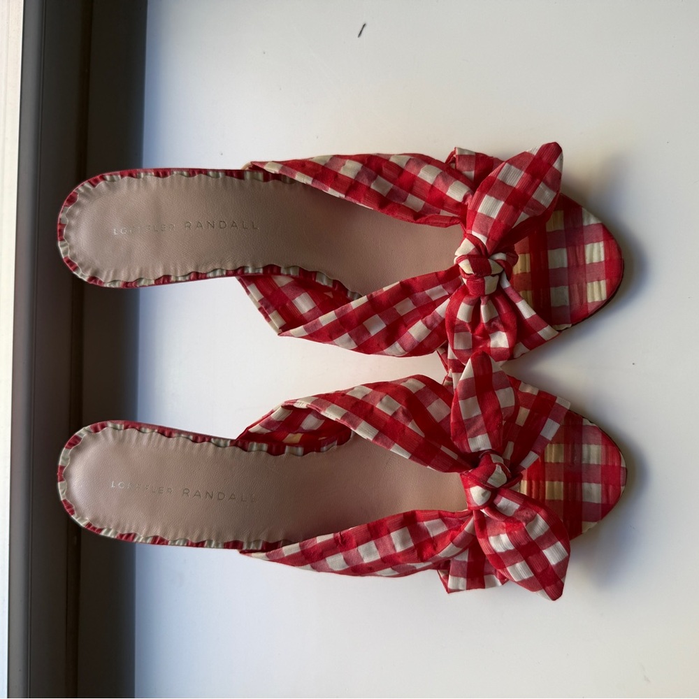 Loeffler Randall Red Gingham Women's Shoes size 9.5 - Picture 6 of 9